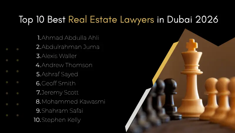 10 Best Real Estate Lawyers in Dubai 2026 - comparison list of Ahmad Abdulla Ahli, Abdulrahman Juma, Alexis Waller, Andrew Thomson and more